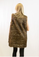 Plain brown color gilet with side pocket