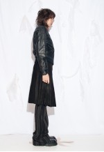Vintage Y2K Racing Leather Jacket in Black