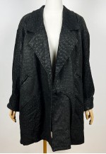Vintage Black Leather Jacket, Oversized Leather Jacket