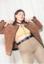 Vintage Leather Jacket 90s Faux Shearling Real Suede Coat