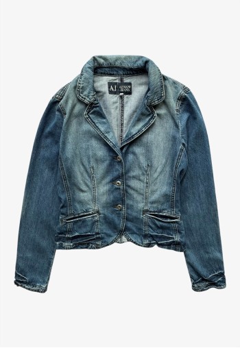 Vintage Y2K Women's Jeans Blue Denim Blazer